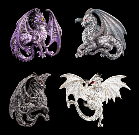 Dragon's Lair four-magnet set highlighting Ruth Thompson's artistry for collectible kitchen accents.
