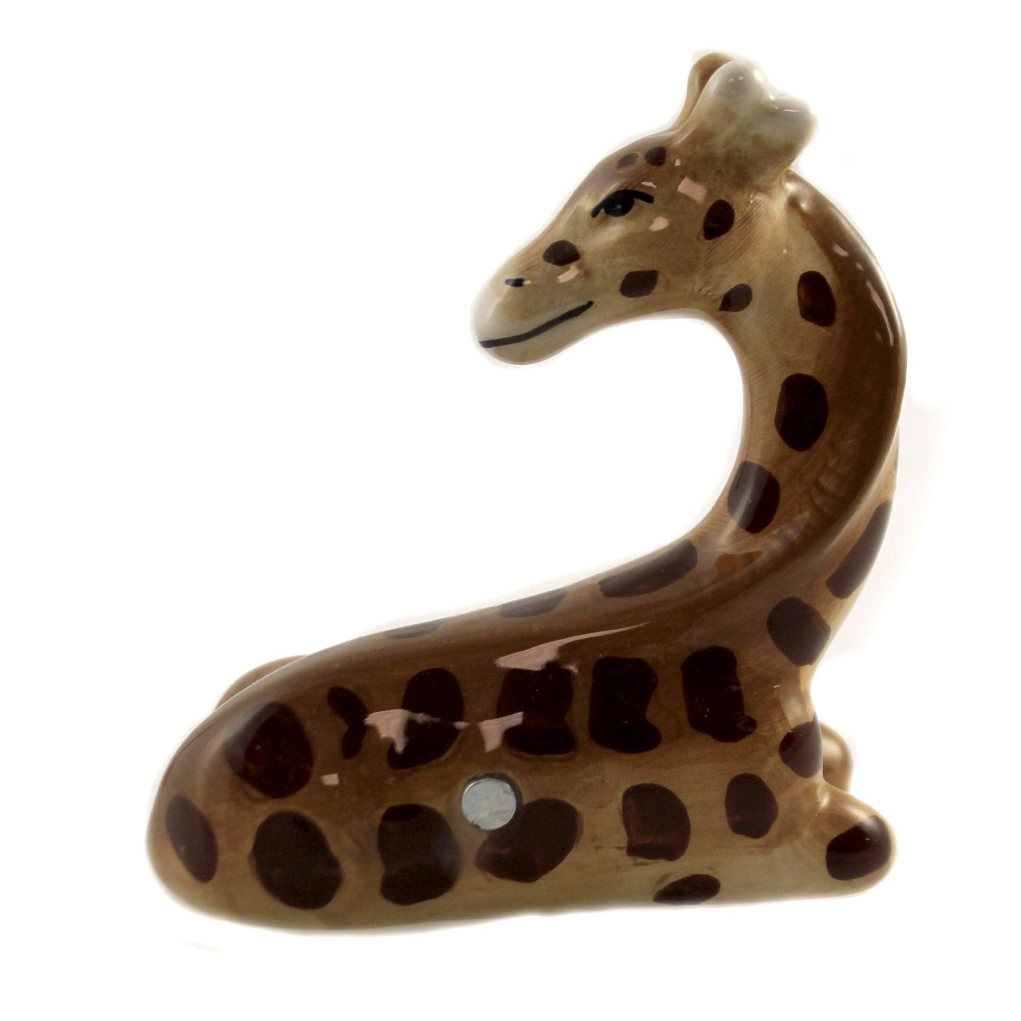 Pacific Giftware hand-painted ceramic giraffe shaker for decorative and functional kitchen use.
