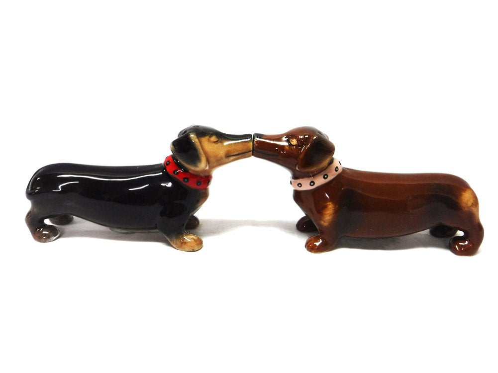 Pacific Giftware Loveable Dachshunds salt and pepper shakers with magnets for easy joined storage