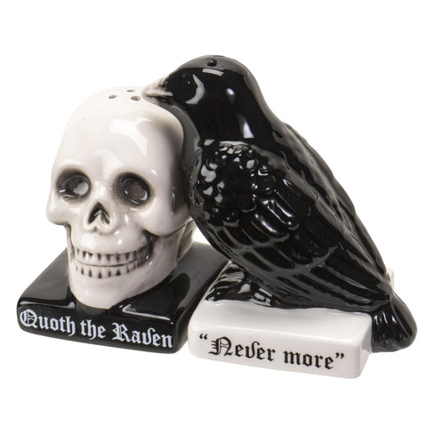 Pacific Giftware Quoth the Raven hand-painted ceramic adds Halloween flair
