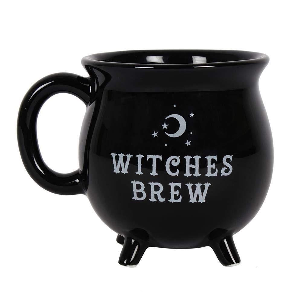 Pacific Giftware Witches Brew black cauldron mug for cozy coffee rituals.