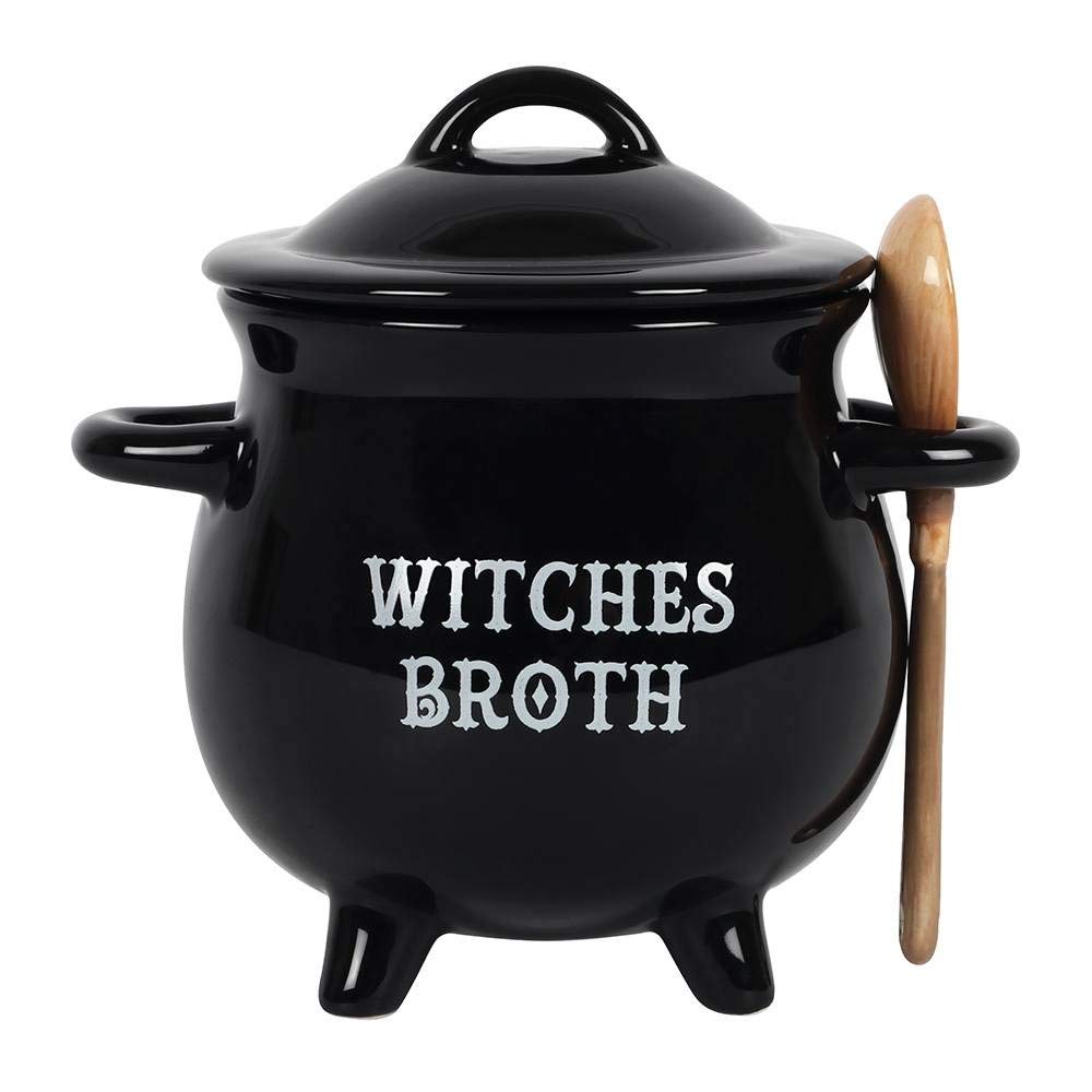 Pacific Giftware Witches Broth Cauldron Bowl with hand-painted finish for festive meals.