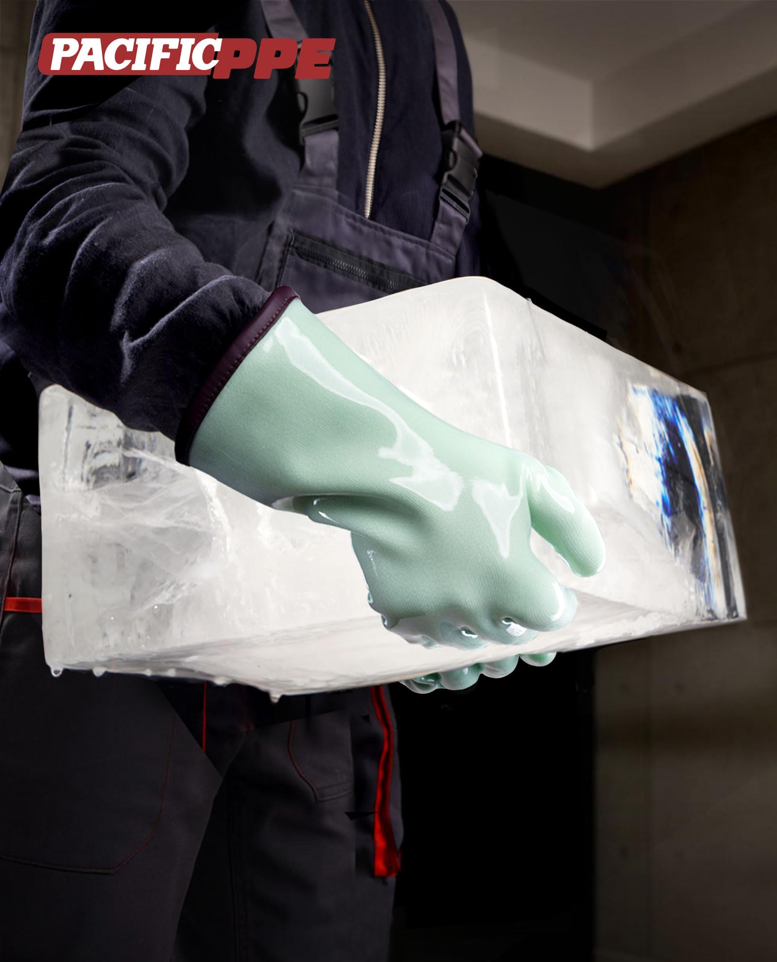 PACIFIC PPE gloves use food-grade silicone to prevent fibers sticking to food.