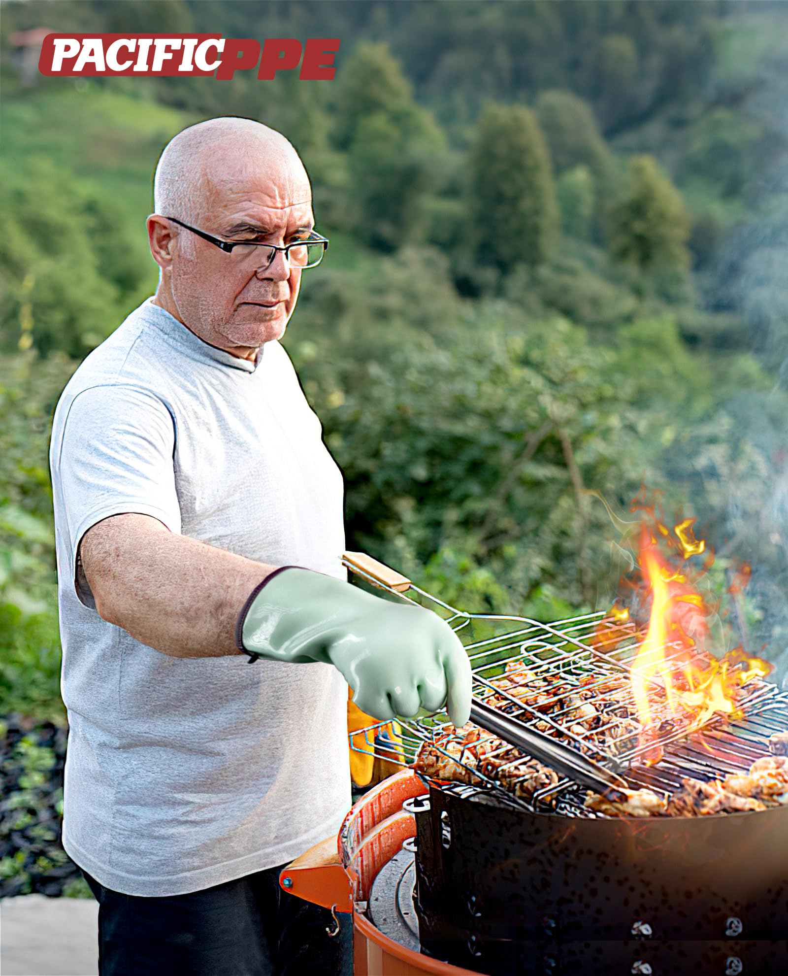 PACIFIC PPE waterproof silicone coating enables quick cleanup after cooking.