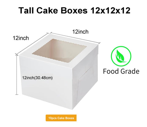 Packpal tall cake box reveals spacious interior for tall multi-tier cakes.