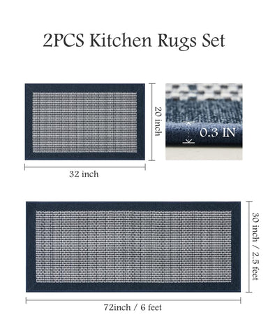 PADOOR 20x32 blue front-of-sink rug protects floors and contains spills.