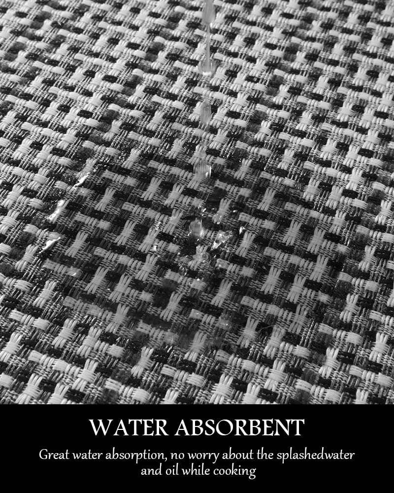 PADOOR spill-absorbent mat protects floors from drips and messes.