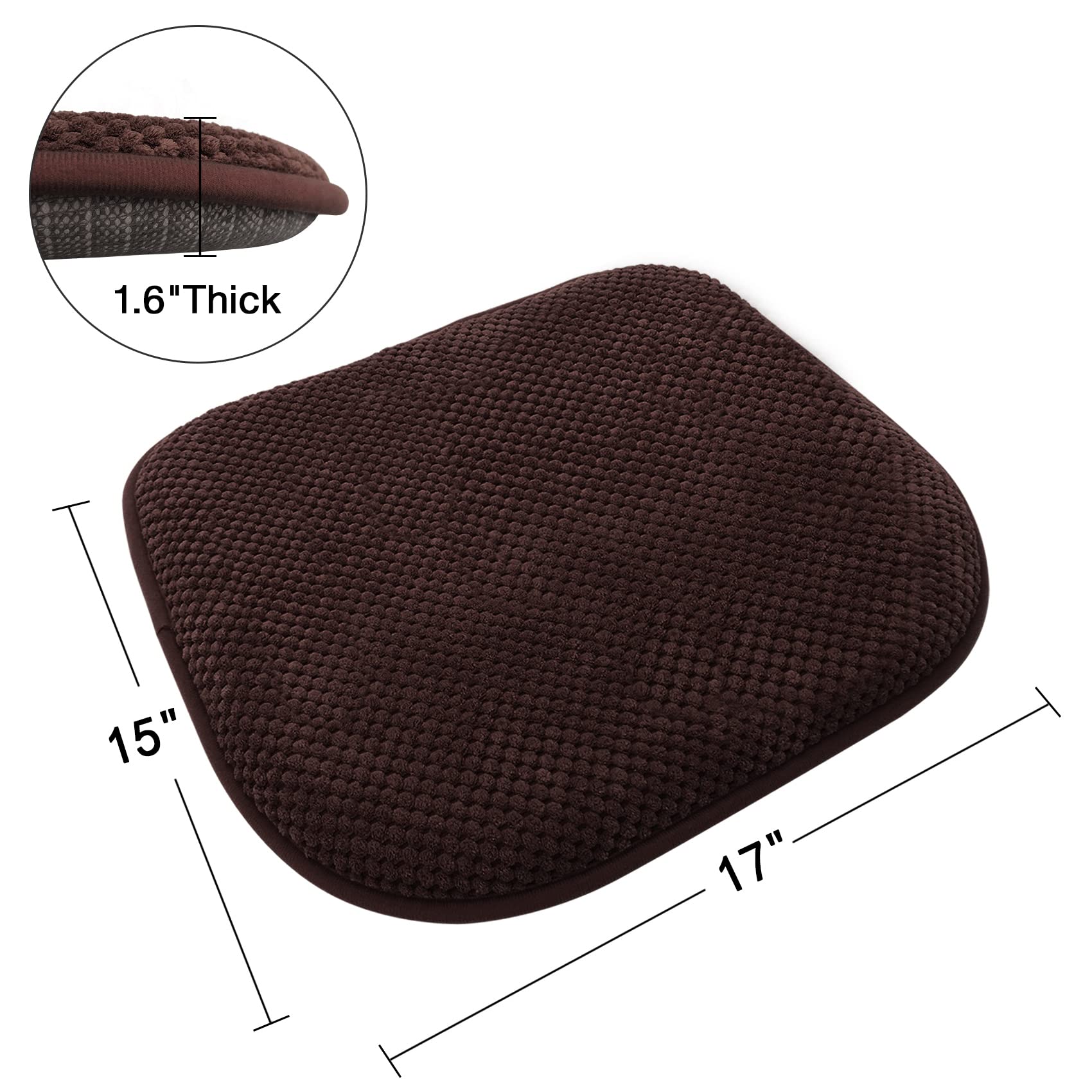 PAGGED chair pad with non-slip grid backing keeps cushions in place.