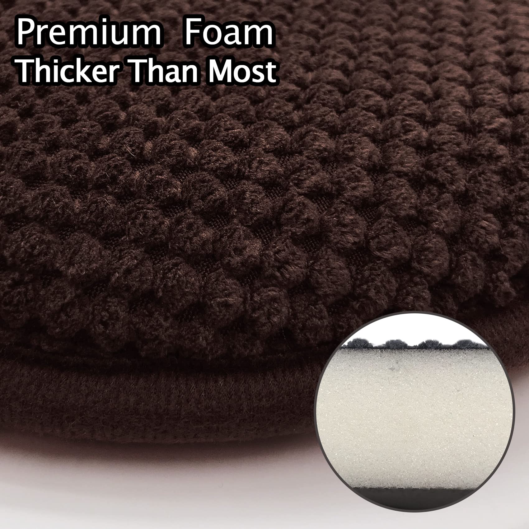 PAGGED dining chair pad in brown with microfiber cover; durable and easy to clean.