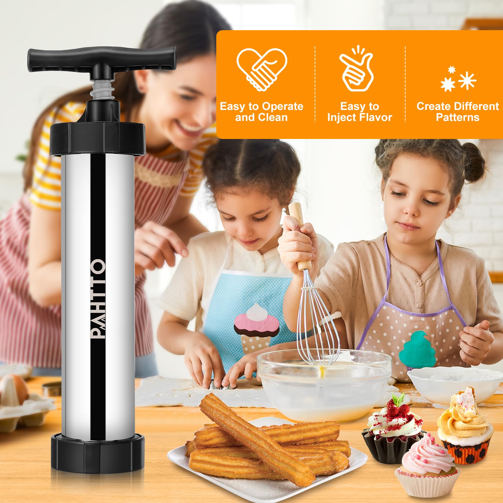 PAHTTO churro maker kit components are dishwasher safe for quick cleanup