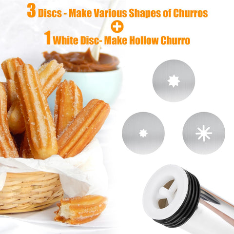 PAHTTO piping bag with long nozzle for easy filling of churros