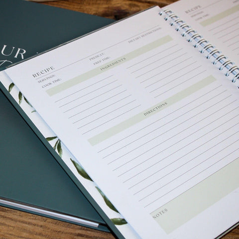 Paige McRae Blank templates collection invites you to log favorite dishes.