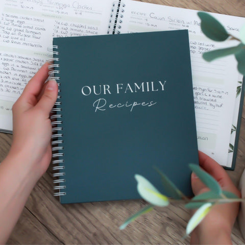 Paige McRae Recipe Book spiral binding allows easy writing while you cook.