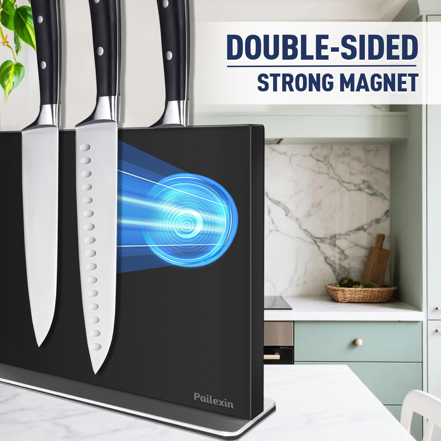 Pailexin 304 stainless steel knife holder resists rust in kitchens