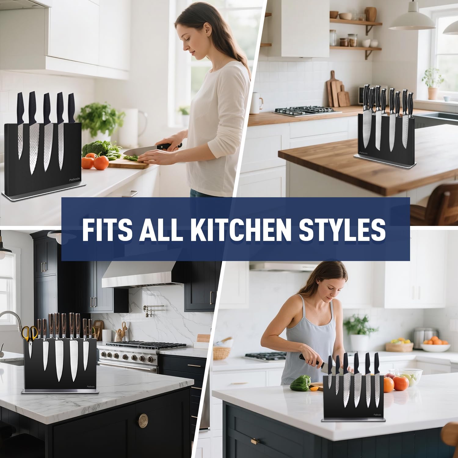 Pailexin non-slip base protects countertops during knife lifts