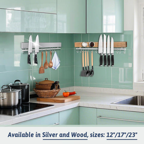 Pailexin upgraded kitchen hook bar holds utensils like spoons and whisks.