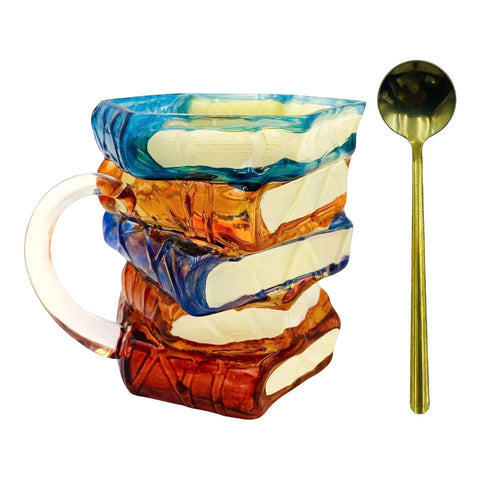 Painted Book Mug with hand-painted detail for a charming literary vibe.