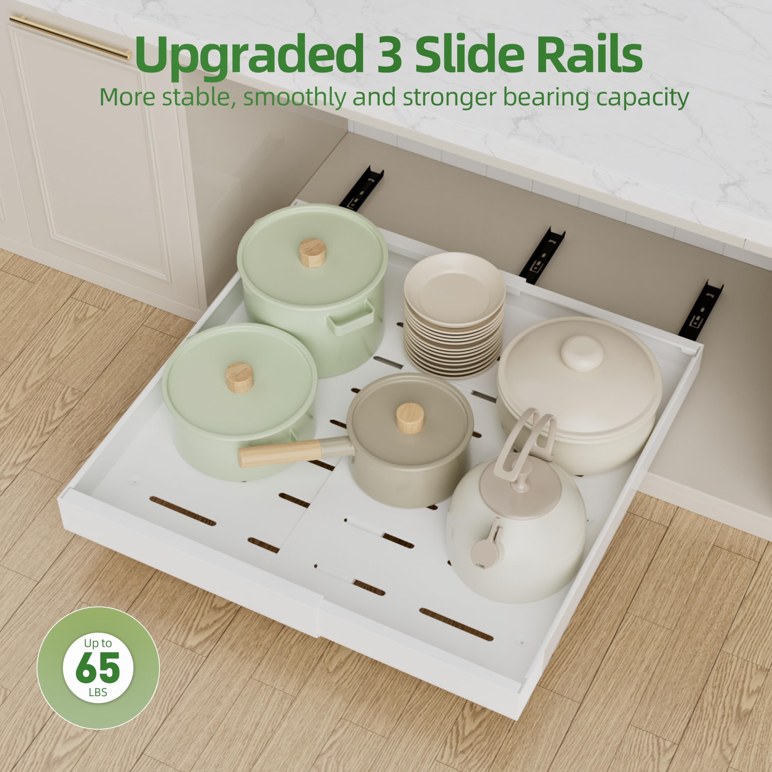 PAKETA pull-out spice rack keeps cans accessible.