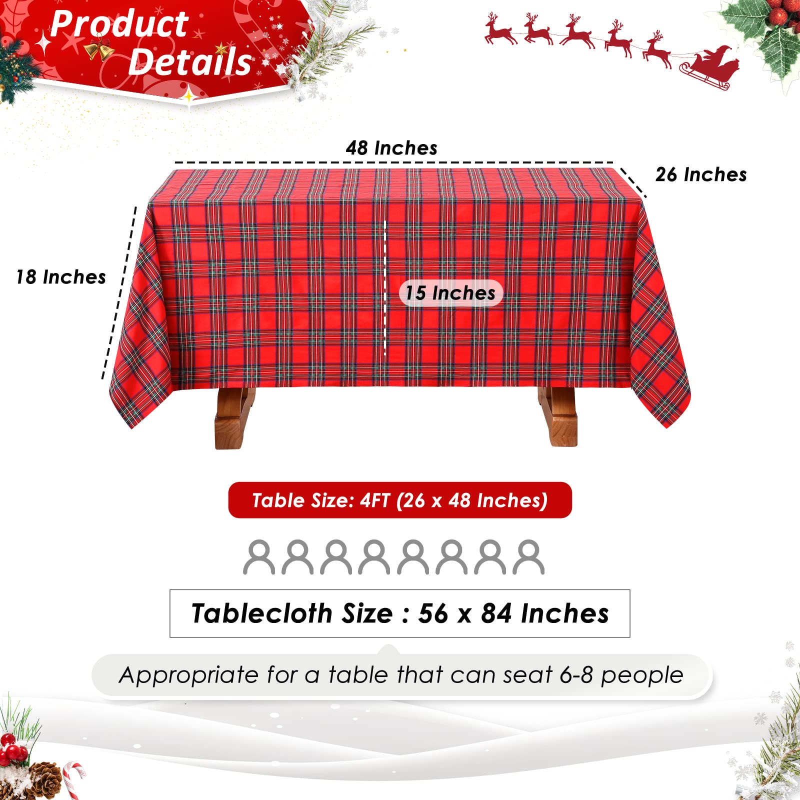 Corner-edge detail on PakiInno tablecloth highlights quality craftsmanship