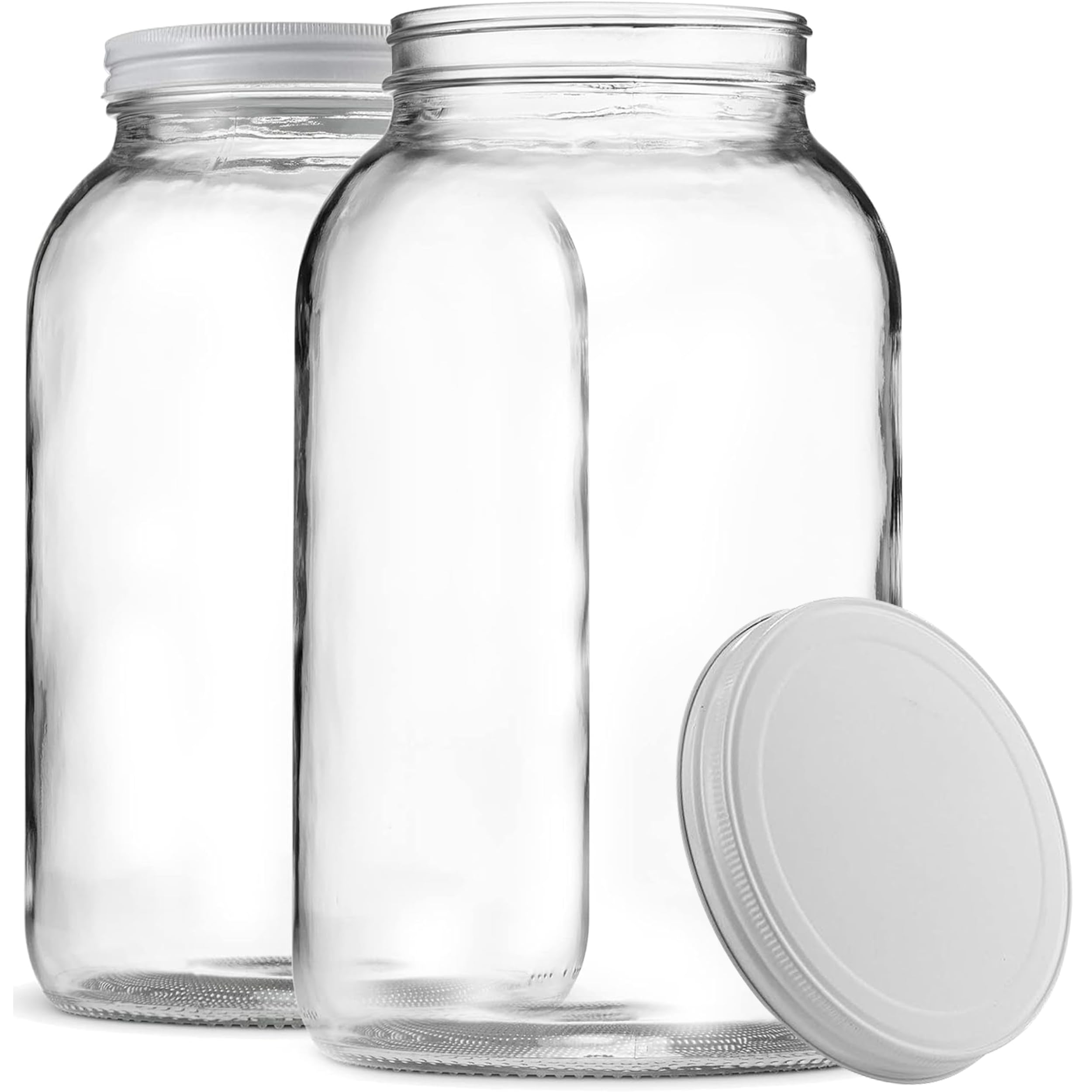 Paksh Novelty 1 gallon glass jar with lid front view showing airtight seal for freshness
