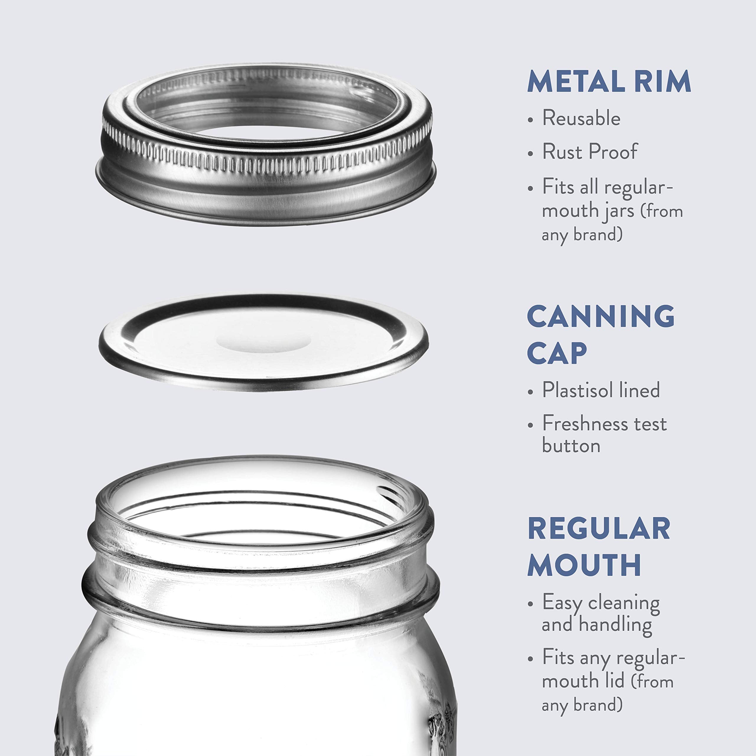 Paksh Novelty 16 oz jar seals airtight for fresh jams, pickles, and sauces.