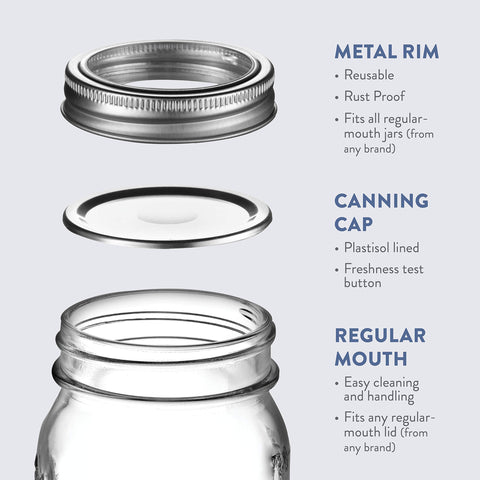 Paksh Novelty 16 oz jar seals airtight for fresh jams, pickles, and sauces.