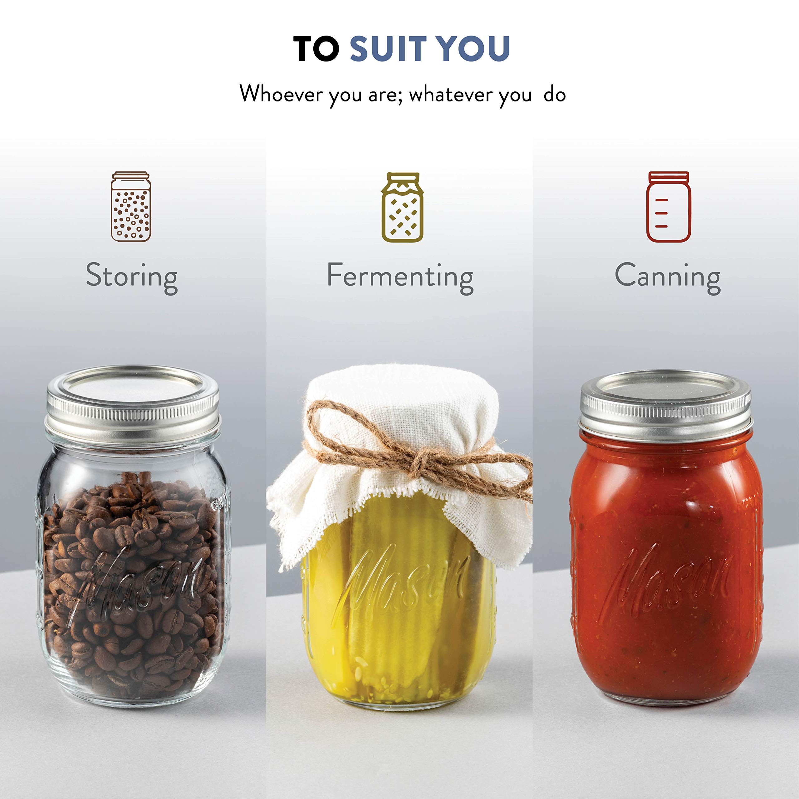 Paksh Novelty regular-mouth jar fits beets and tomatoes with a wide opening.