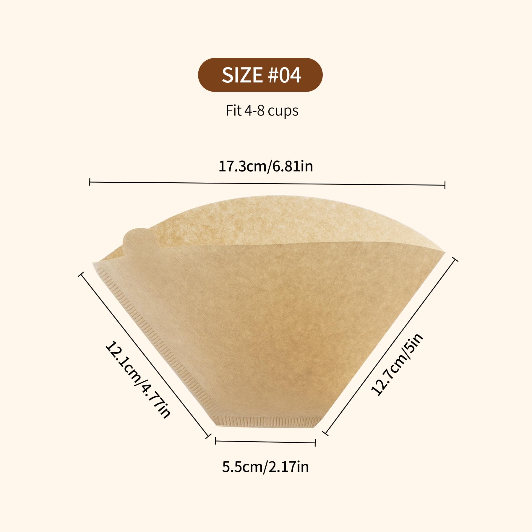 PakTalk 600-count pack of cone filters ready for storage