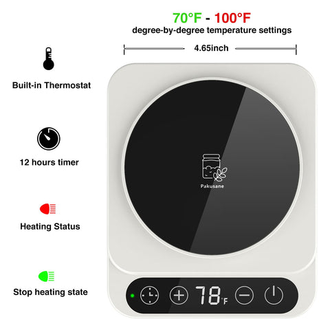 Pakusane Warmer Mat with 12-hour timer helps manage fermentation without constant monitoring