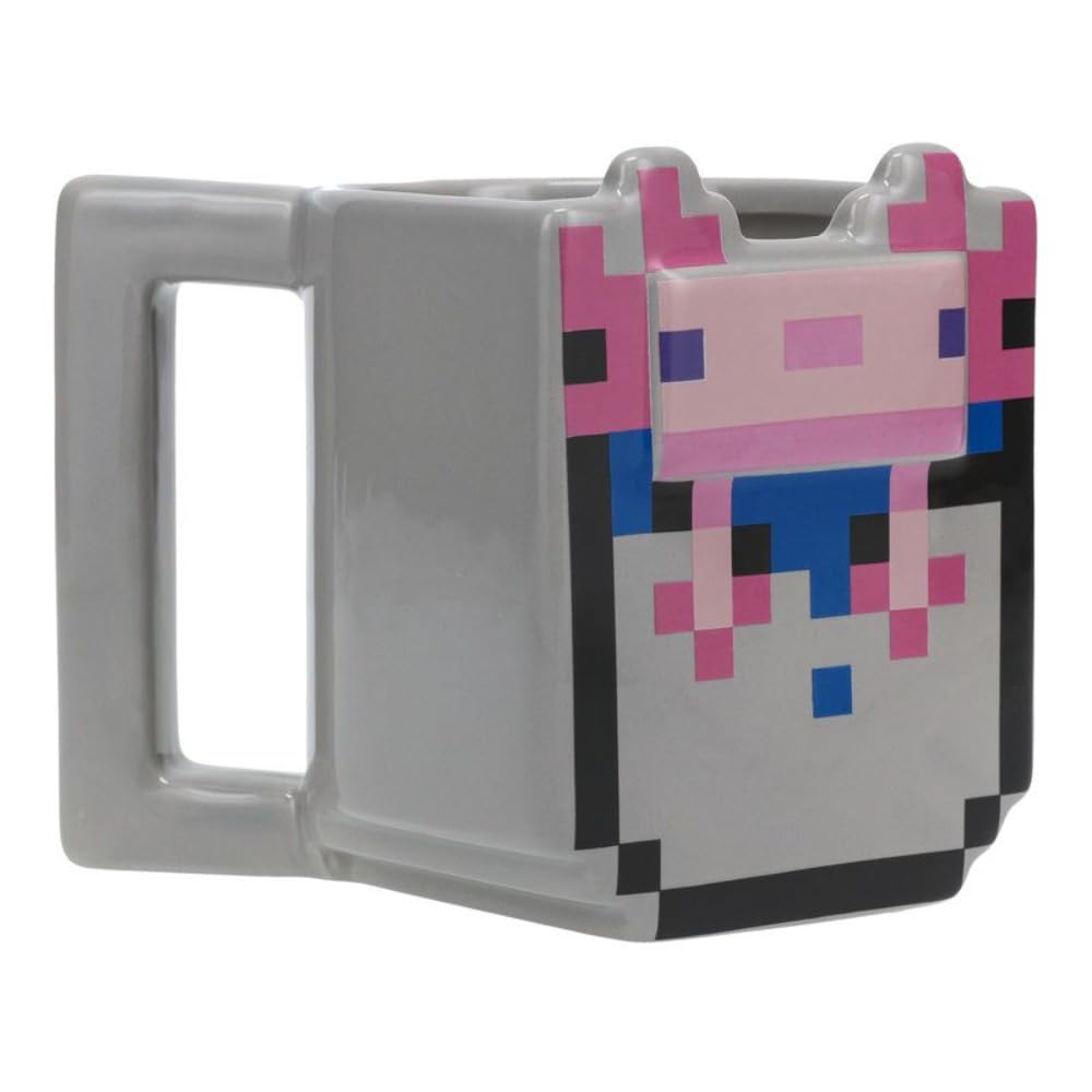 Paladone Bucket of Axolotl Mug 400ml capacity ideal for long gaming marathons.