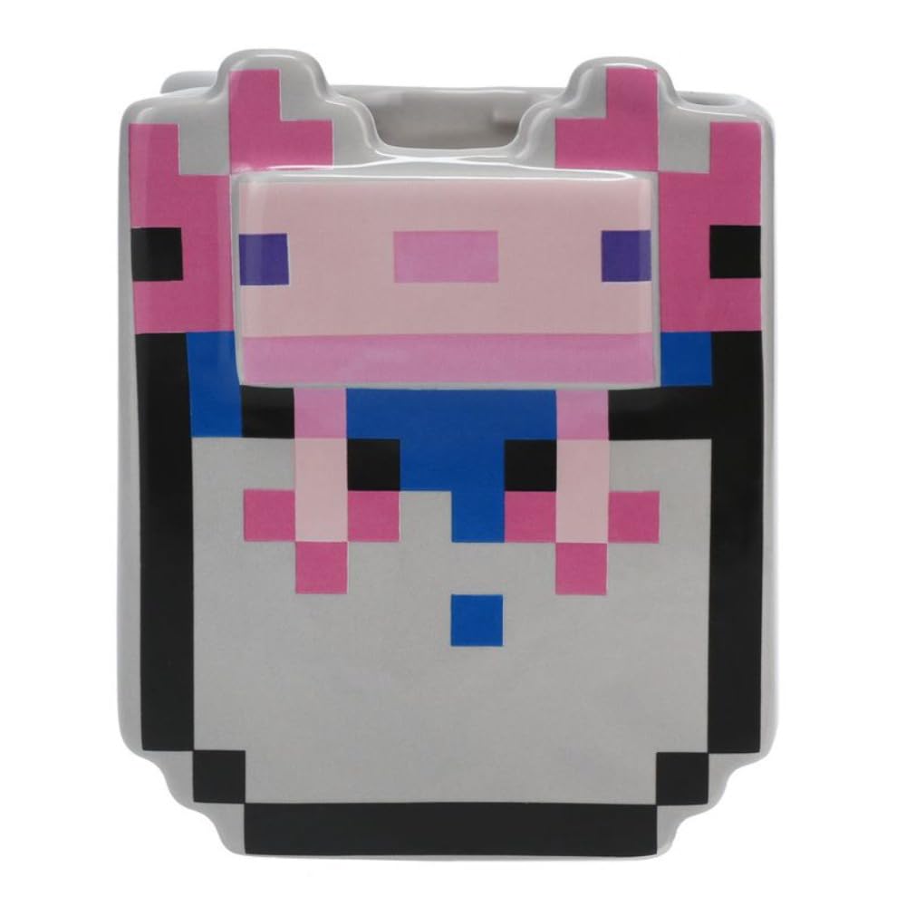 Paladone Bucket of Axolotl Mug official Minecraft license emblem appeals to collectors.