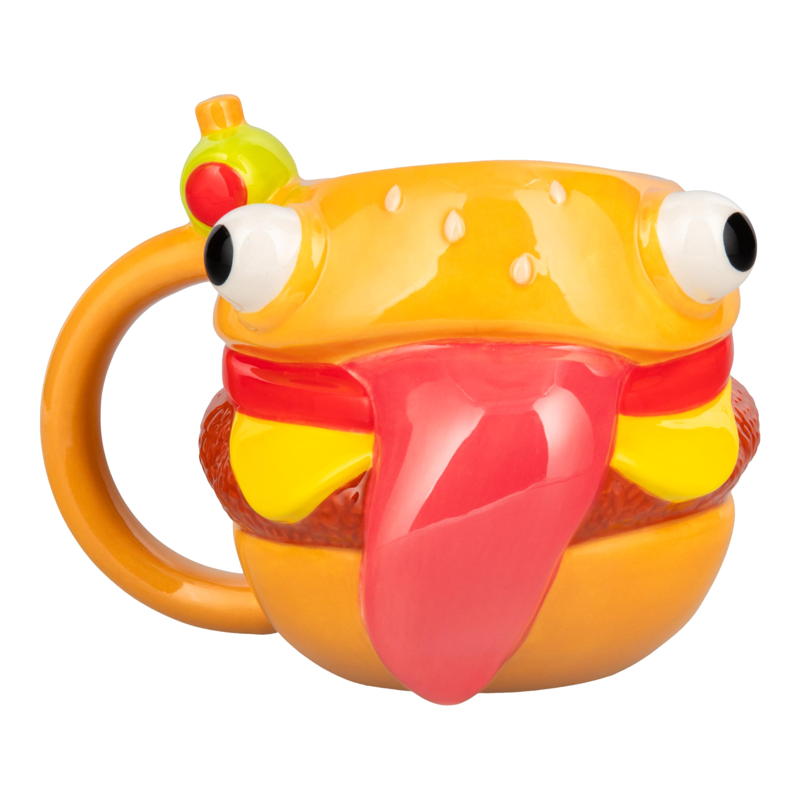Paladone Fortnite Durrr Burger mug in full display, ideal for collectors and gaming setups.