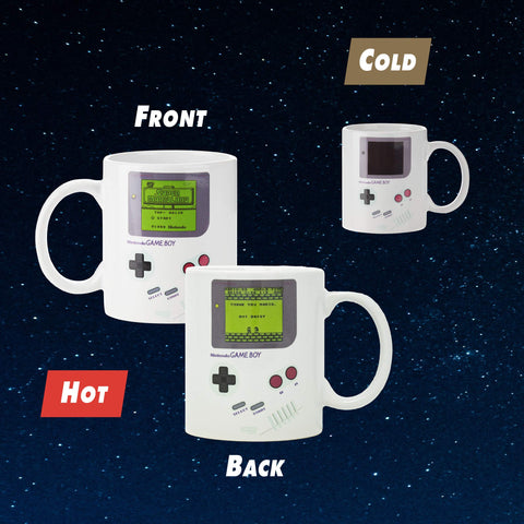 Steam rises to reveal nostalgic gameplay on the Paladone Gameboy mug display