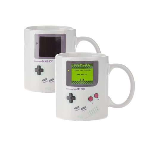 Paladone Gameboy heat-change mug reveals retro screen when hot drink is added