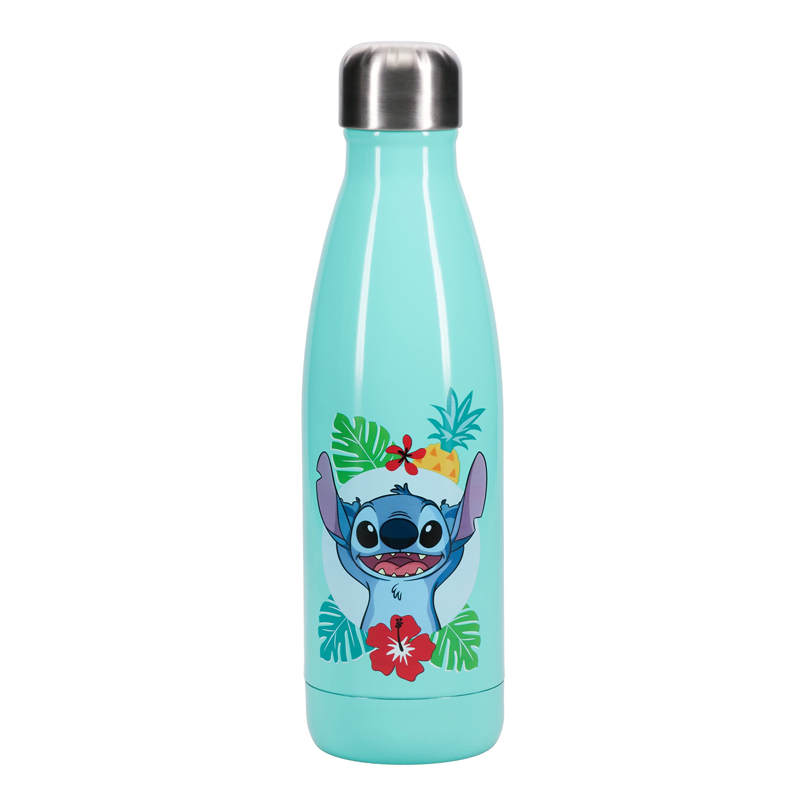 Paladone Lilo & Stitch water bottle screwtop lid prevents leaks during travel