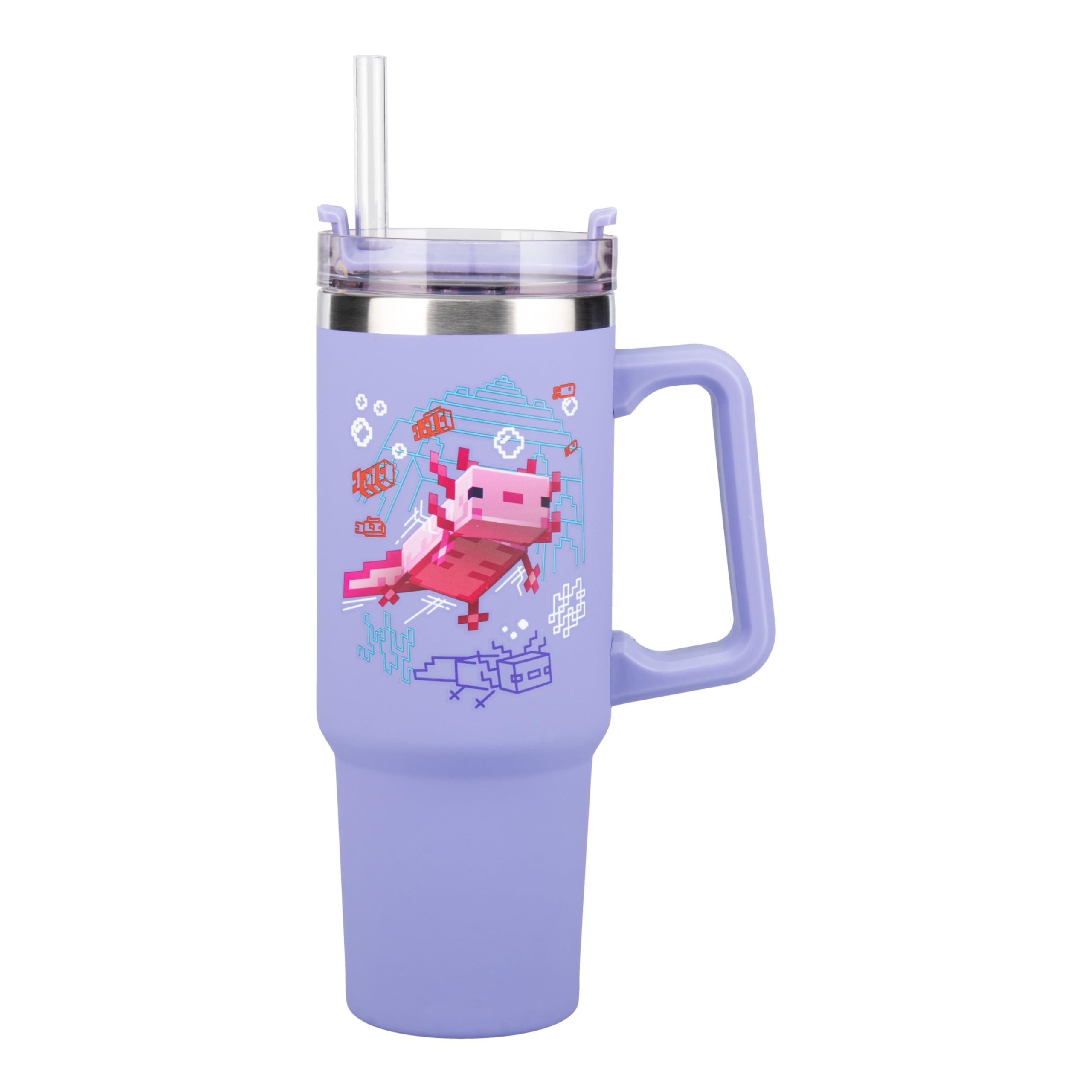 Paladone Minecraft Axolotl cup lid options provide versatile drinking with three positions