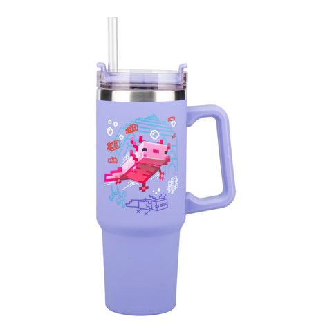 Paladone Minecraft Axolotl cup lid options provide versatile drinking with three positions
