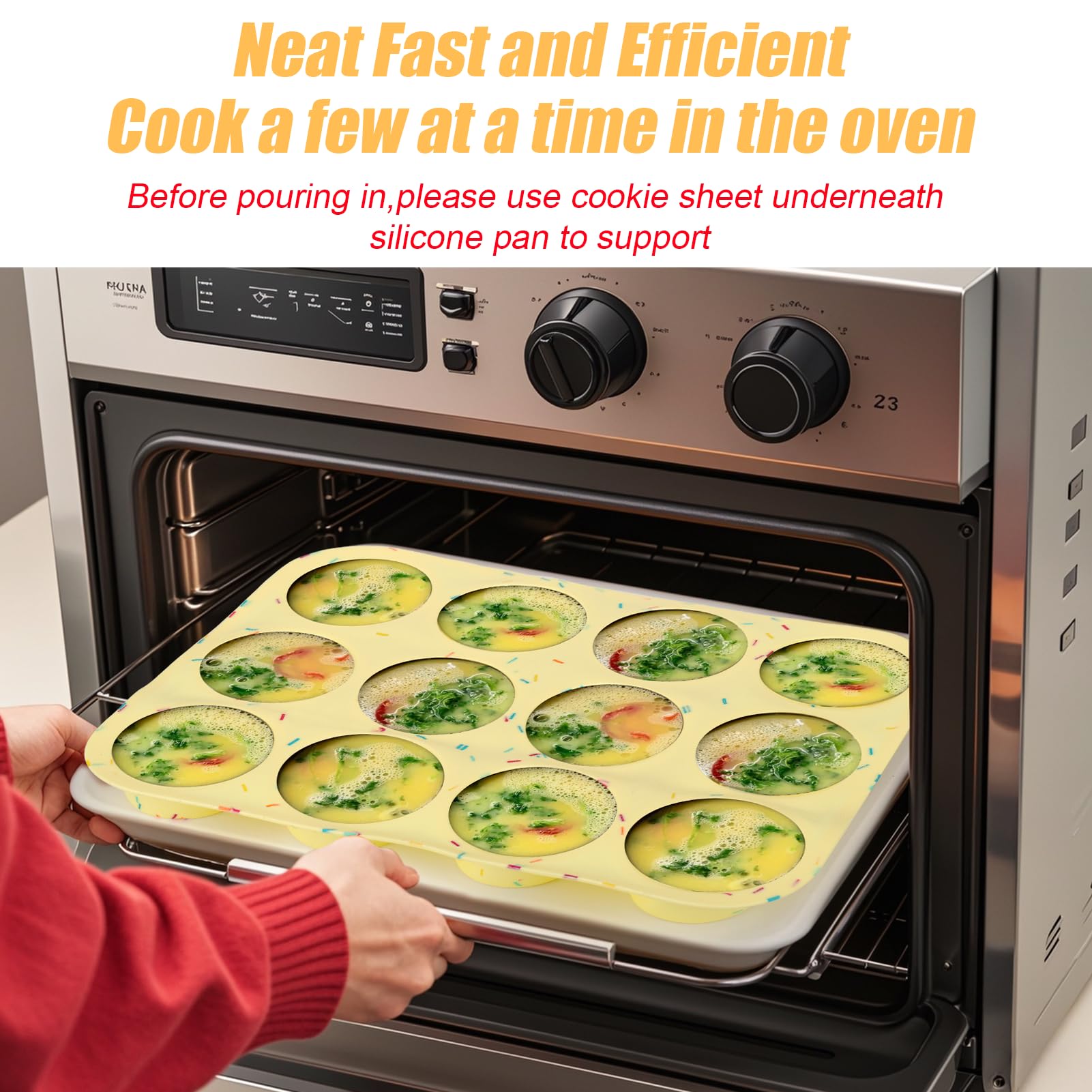 Palksky egg bite mold open to reveal cavity layout and release surface