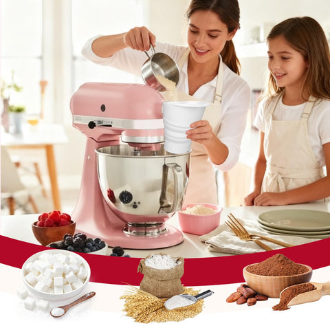 Palksky foldable flour funnel storage keeps your counter tidy.