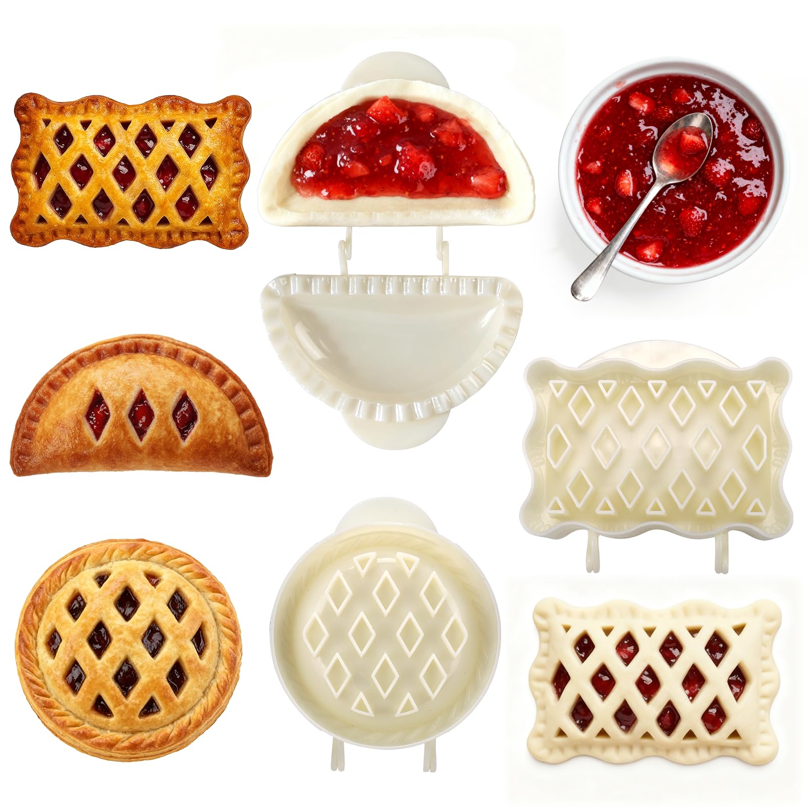 Palksky mini pie molds with dough press for quick, neatly sealed pies
