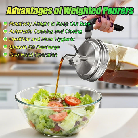 Palksky oil syrup dressing dispenser lid designed for precise kitchen pours