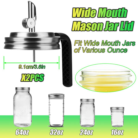 Palksky two-pack mason jar lids for quick upgrades