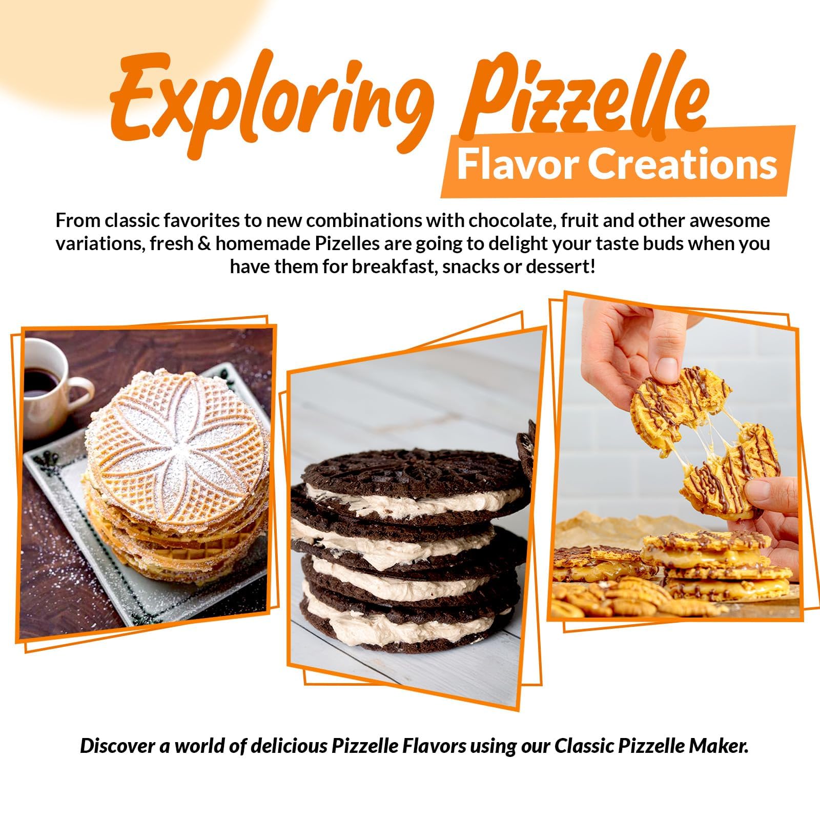 Palmer Pizzelle Iron Model 1000 easy-clean design speeds cleanup after baking