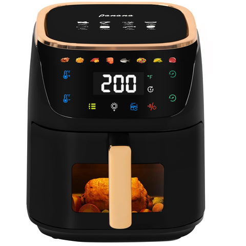 Panana 8QT air fryer front view showing family-size capacity for gatherings