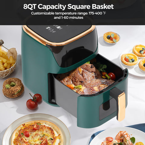 Panana 8QT air fryer control panel showing quick, precise one-touch presets.