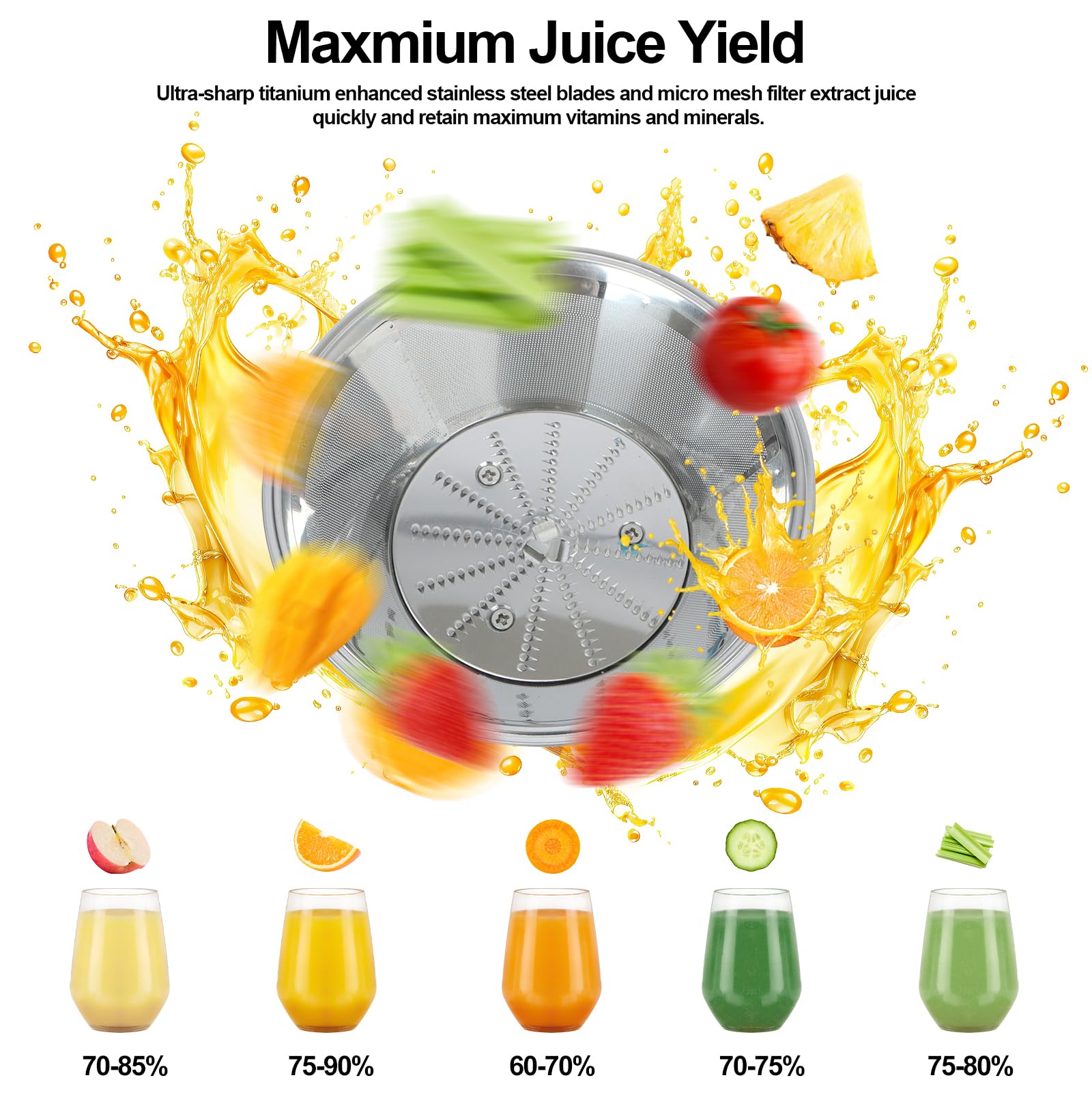 Panana Juicer stainless steel filter for clear juice extraction.