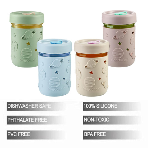 PandaEar colorful silicone sleeves and straws enhance grip and fun drinking
