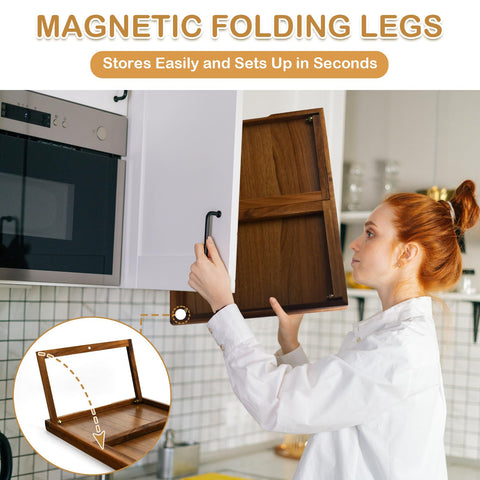PANDAWOOD magnetic folding legs enable safe storage and fast collapse.