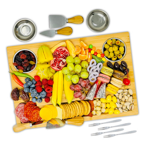 PandPal bamboo cutting board doubles as a stylish serving tray