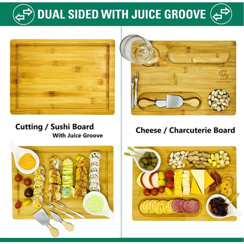 PandPal wood serving tray for wine glasses keeps drinks steady during setup